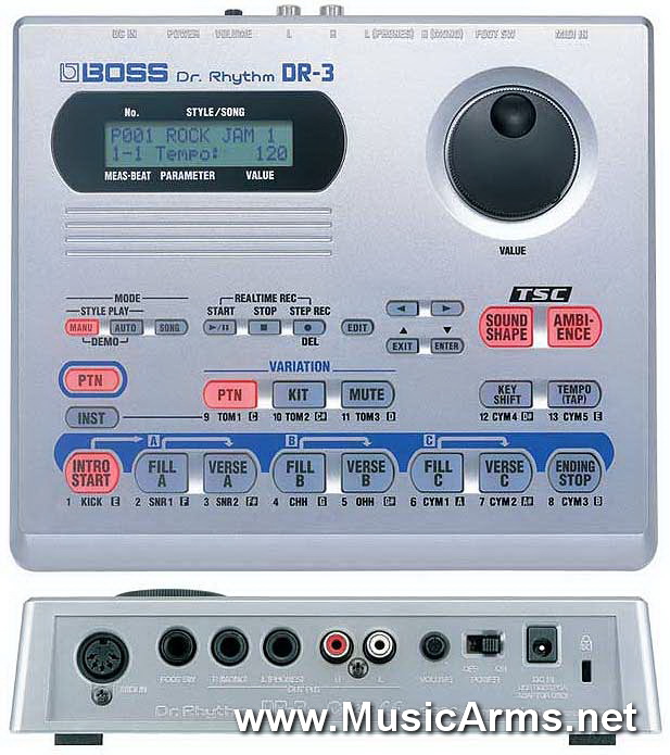 Boss DR-3 Rhythm Boss DR-3 Rhythm Machines Machines ขายราคาพิเศษ