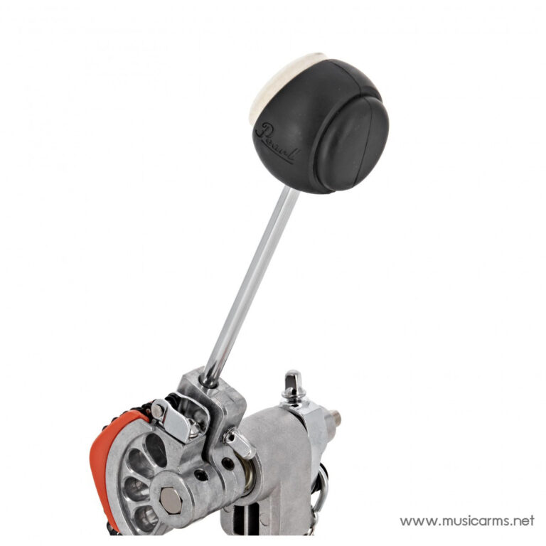 Close-up of a lever-operated mechanical device: a long chrome rod attached to a silver housing with an orange dial and a black rounded knob on top. ขายราคาพิเศษ
