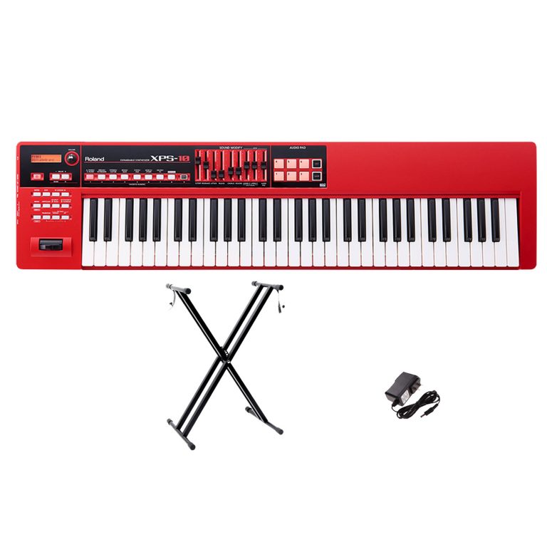 Roland XPS-10 Synthesizer | Red, เพิ่มขาตั้งX 
