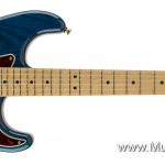 DELUXE PLAYERS STRAT MN Sapphire Blue Transparent ขายราคาพิเศษ