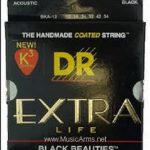 DR BKA-12 Extra Life Black Beauties Medium Acoustic Guitar Strings ลดราคาพิเศษ