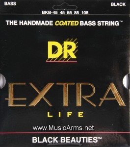 DR BKB-45 Black Beauties Coated Steel Medium Bass Stringsราคาถูกสุด