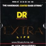 DR BKB5-45 Black Beauties Coated Steel Medium 5-String Bass Strings ลดราคาพิเศษ