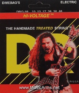 DR DBG-10 Dimebag Darrell Lite Medium Hi-Voltage Electric Guitar Stringsราคาถูกสุด