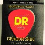 DR DSA-11 Dragonskin K3 Coated Medium Lite Acoustic Guitar Strings ลดราคาพิเศษ