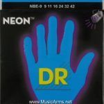 DR NBE-9 Neon Hi-Def Blue K3 Coated Lite Electric Guitar Strings ลดราคาพิเศษ