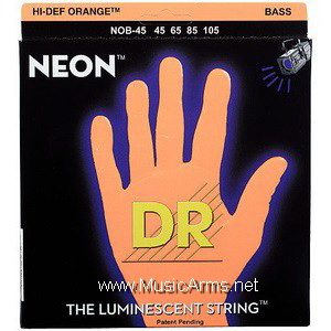 DR NOB-45 Neon Hi-Def Orange K3 Coated Bass Stringราคาถูกสุด