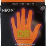 DR NOE-10 Neon Hi-Def Orange K3 Coated Medium Electric Guitar Strings ลดราคาพิเศษ