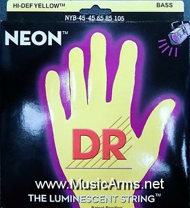 DR NYB-45 Neon Hi-Def Yellow K3 Coated Bass Stringราคาถูกสุด