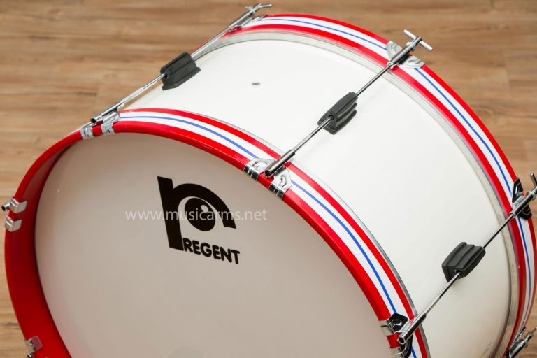 Regent กลองใหญ่ 24 นิ้ว 8 หลัก ขอบไม้ลายธงชาติ สีขาว ขายราคาพิเศษ