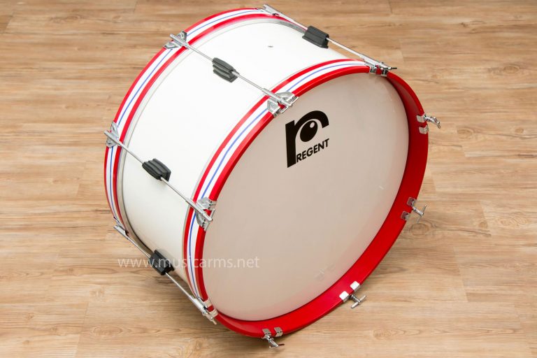 Regent กลองใหญ่ 24 นิ้ว 8 หลัก ขอบไม้ลายธงชาติ สีขาว ขายราคาพิเศษ