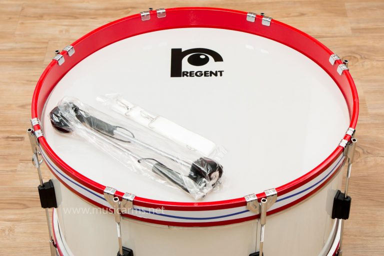 Regent กลองใหญ่ 24 นิ้ว 8 หลัก ขอบไม้ลายธงชาติ สีขาว ขายราคาพิเศษ