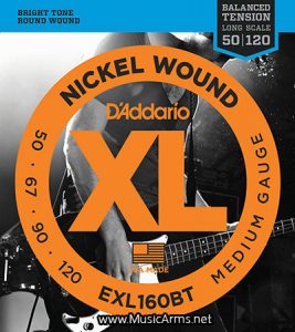 D’Addario EXL160BT Nickel Wound Bass Guitar Strings, Balanced Tension Medium, 50-120ราคาถูกสุด