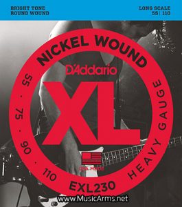 D’Addario EXL230 Nickel Wound Bass Guitar Strings, Heavy, 55-110, Long Scaleราคาถูกสุด