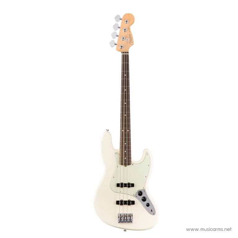 Fender American Professional Jazz Bass เบส 4 สาย สี Rosewood, Olympic White
