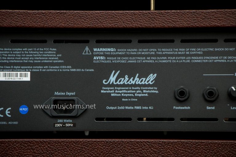 ด้านหลัง Marshall AS100 D ขายราคาพิเศษ