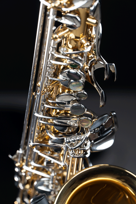แซคโซโฟน Saxophone Tenor Coleman CL-332T Gold Lacquered Nickel key ปุ่มกด ขายราคาพิเศษ