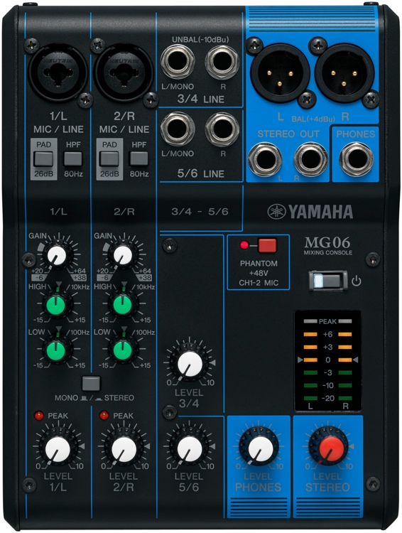 Yamaha MG06 Analog Mixer ขายราคาพิเศษ