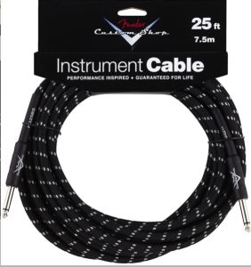 สายแจ๊ค Fender CUSTOM SHOP 7.5 เมตร FG25BS Black Tweed (STRAIGHT) 25ftราคาถูกสุด