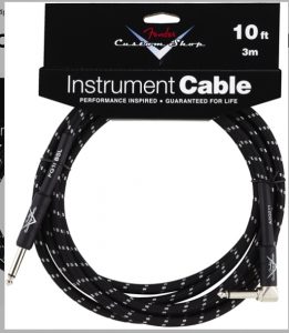 สายแจ๊ค Fender CUSTOM SHOP 3 เมตร FG10BSL Black Tweed หัวงอ (STRAIGHT Angle) 10ftราคาถูกสุด