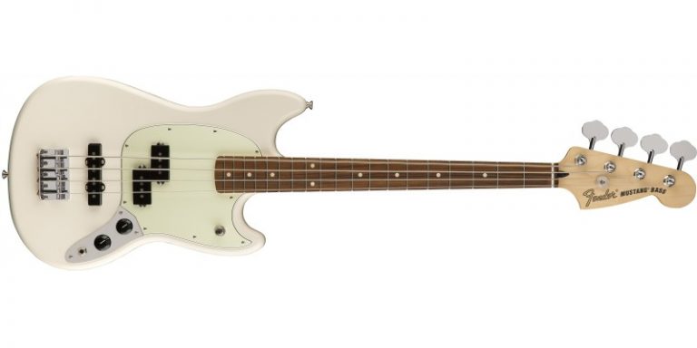 Fender Mustang PJ Bass Olympic White ขายราคาพิเศษ