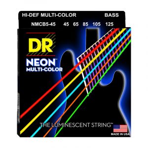 สายเบส DR Neon Hi-Def Multi-Color K3 Coated Bass String 45-125ราคาถูกสุด | DR Neon