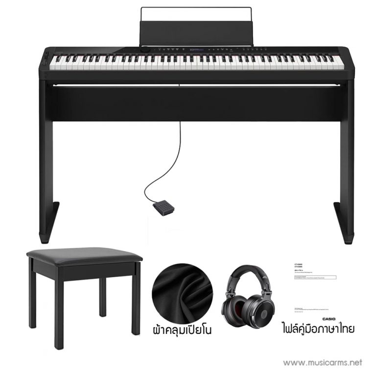 Casio PX-S3000 เปียโนไฟฟ้า | เพิ่มหูฟัง และ ผ้าคลุมเปียโน ฿36100