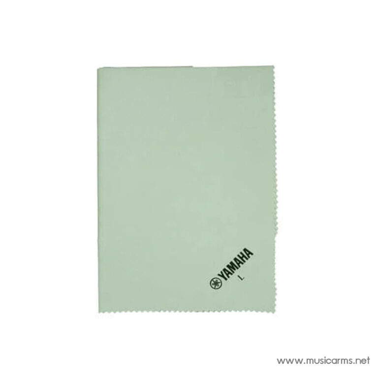 Light green Yamaha microfiber cleaning cloth with 'L' size marking and logo on the corner or bottom edge. ขายราคาพิเศษ