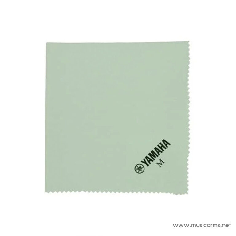 Light green Yamaha microfiber cleaning cloth with 'M' size marking, used for instrument care. ขายราคาพิเศษ