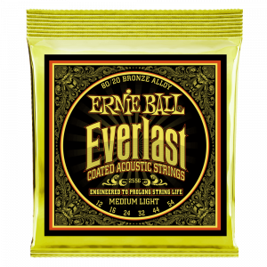 Ernie Ball Everlast Coated 80/20 Bronze Medium Light P02556ราคาถูกสุด