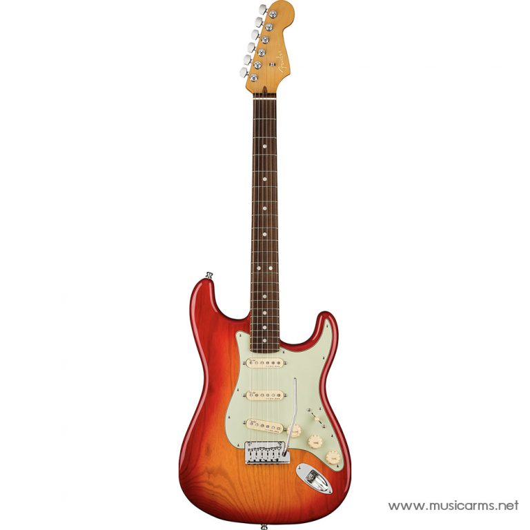 Fender American Ultra Stratocaster HSS กีตาร์ไฟฟ้า สี Plasma Red Burst Rosewood