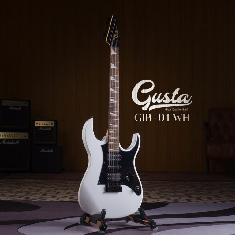 Gusta GIB-01 กีต้าร์ไฟฟ้า สีขาว ขายราคาพิเศษ