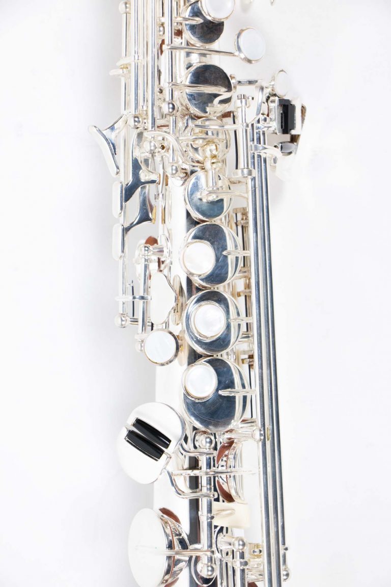 แซคโซโฟน Saxophone Soprano Coleman Standard Silver คีย์ close up ขายราคาพิเศษ