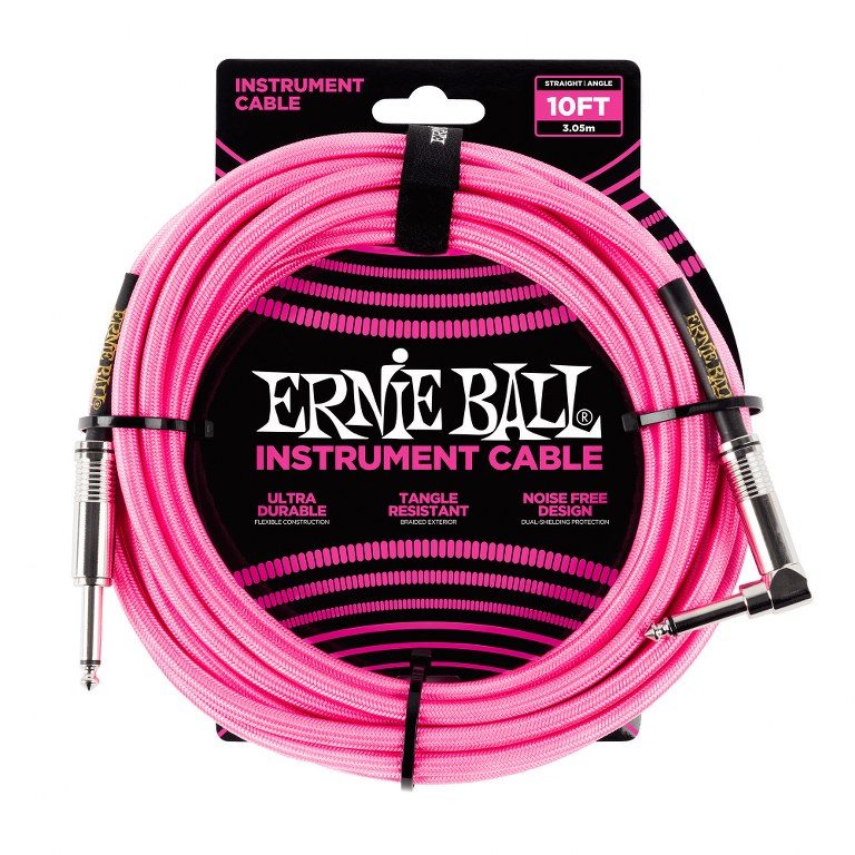 Ernie Ball Braided Cable 10 ft. Angle ขายราคาพิเศษ