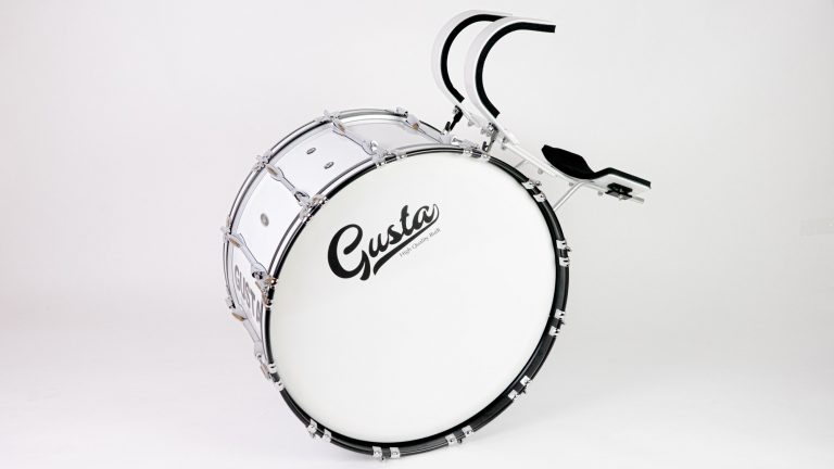 กลองใหญ่มาร์ชชิ่ง Gusta 26นิ้ว 12หลัก Marching Bass Drum พร้อมชุดสะพายเกาะอก ขายราคาพิเศษ