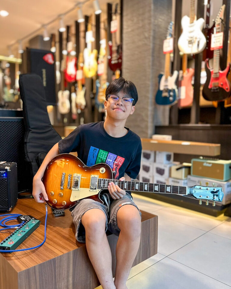 Gusta GLP-05 BB Brownburst + เอฟเฟคกีตาร์ M-Vave Tank G