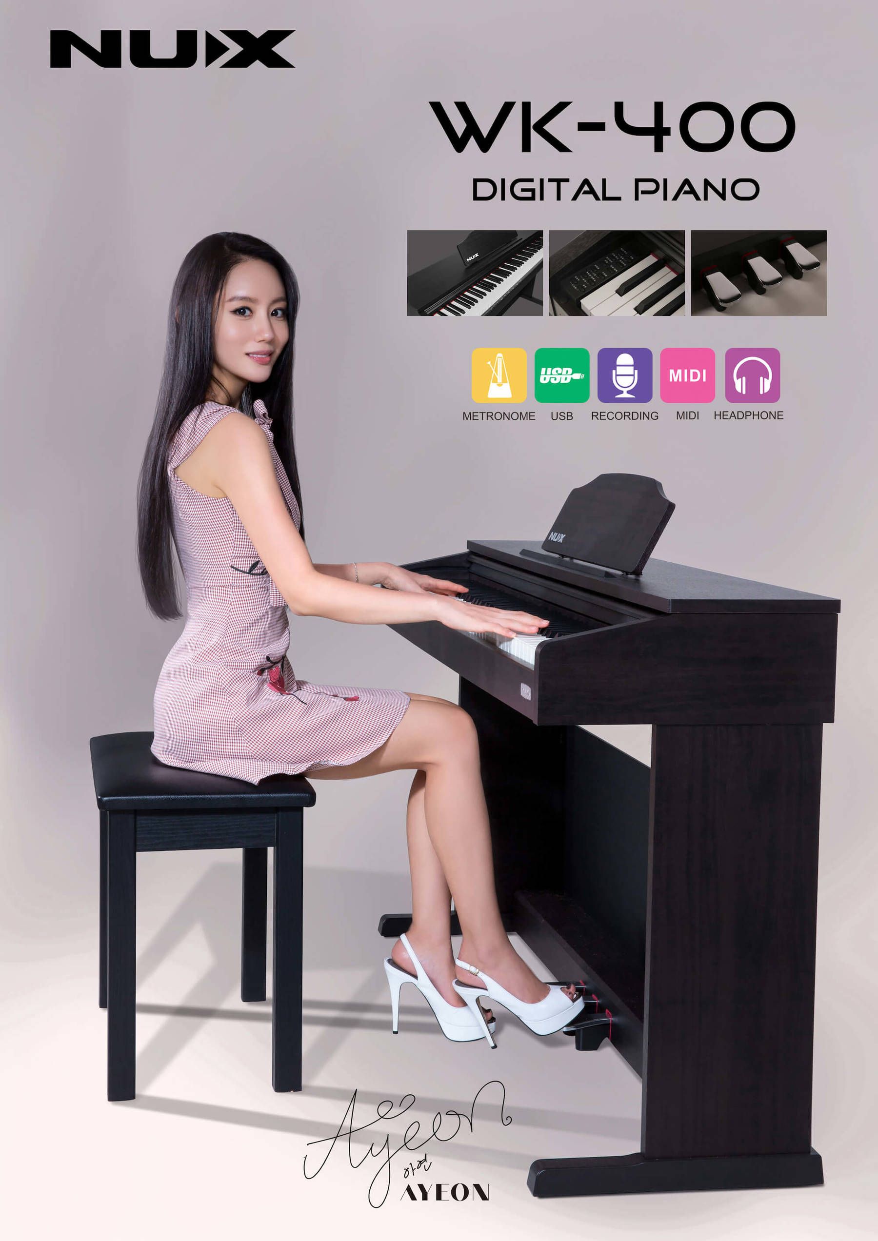 เปียโนไฟฟ้า NUX WK400 DIGITAL PIANO