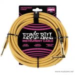 Ernie Ball 25 Feet Straight Angle Braided Instrument Cables Gold ขายราคาพิเศษ
