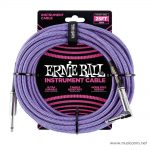 Ernie Ball 25 Feet Straight Angle Braided Instrument Cables Purple ขายราคาพิเศษ