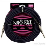 Ernie Ball 25 Feet Straight Angle Braided Instrument Cables Purple Black ขายราคาพิเศษ