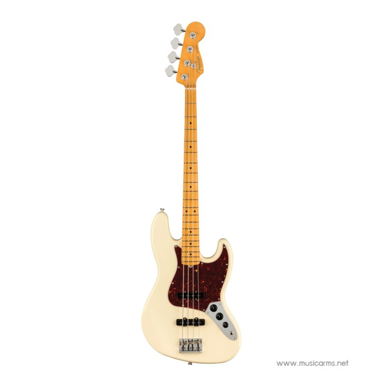 Fender American Professional II Jazz Bass เบส 4 สาย สี   MapleOlympic White