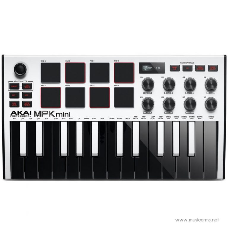 Akai MPK Mini MK3 คีย์บอร์ด MIDI สี White