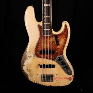 Fender Custom Shop Masterbuilt Vincent Van Trigt 66 Jazz Bass Aged Olympic White Heavy Relicราคาถูกสุด