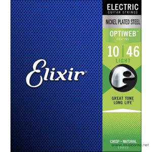 Elixir 19052 Electric NPS Optiweb Light 10-46 Guitar Stringsราคาถูกสุด | Elixir