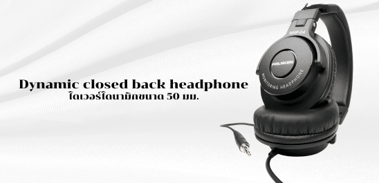 Dynamic closed back headphoneClean Sound