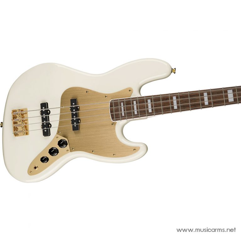 Squier 40th Anniversary Jazz Bass Gold Edition Olympic White คอ ขายราคาพิเศษ