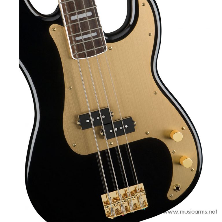 Squier 40th Anniversary Precision Bass Gold Edition Black Body ขายราคาพิเศษ