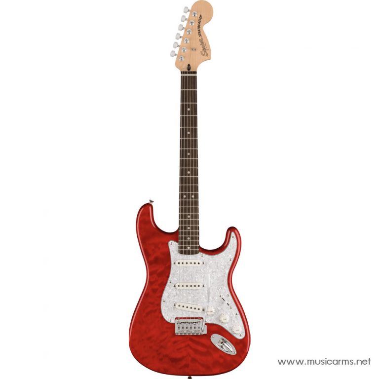 Squier Affinity Stratocaster QMT Sapphire Crimson Red Transparent ขายราคาพิเศษ