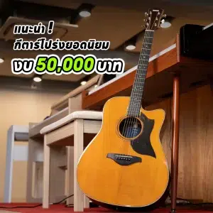 แนะนำกีตาร์โปร่งยอดนิยมในงบ 50,000 บาท ปี 2026