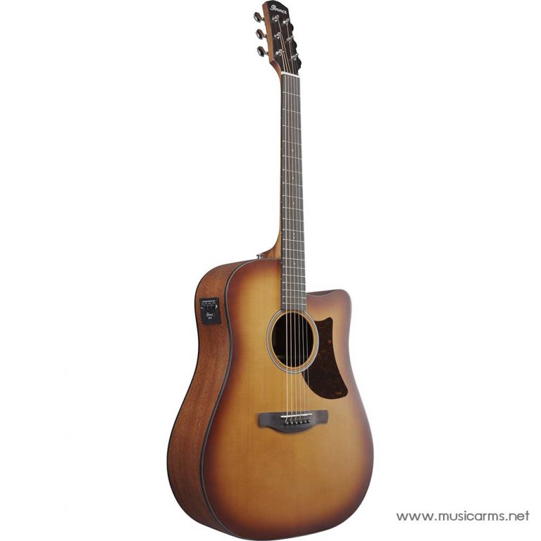 Ibanez AAD50CE-LBS Electro Acoustic Guitar in Light Brown Sunburst Low Gloss side ขายราคาพิเศษ